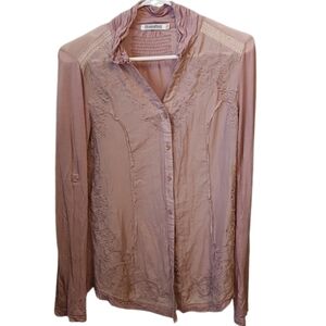 Monoreno Women's Button Up Long- Sleeve Blouse Women's‎ Tops